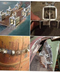 Superior Butt Welding Jigs For Sheet Metal And Auto Body Work Includes Eight Heavy Tack Welding Clamps in various views showing alignment.