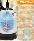 Portable Immersion Water Heater 1000W 110V Submersible Heating Coil in use with water jug, safety instructions visible