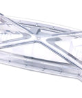 Close-up of Weatherproof Extension Cord Protector with clear housing, showing heavy duty plastic sealing a blue cord connection.