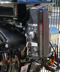 Close-up of engine switch on 13.0HP Horizontal Gas Powered 30 Gallon Tank Air Compressor With 3 Cylinder Engine for trucks