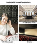 Top Shelf Premium Quality Polyester Acoustic Foam Wall Panels For Game Changing Room Vibes And Solid Sound Dampening Interior Tiles featured in television studio, conference room, and cinema.