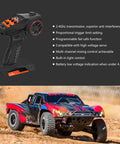Waterproof S3650 4300KV Brushless Motor With 3.175mm Shaft 60A ESC Heatsink Programming Card 4CH RC Transmitter And Receiver For 1 To 10 RC Car Truck Black with off-road racing truck and features list.