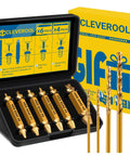 10 Piece Damaged Screw Extractor Set With 6 HSS 6542 Extractors And 4 Twist Drill Bits in a protective case