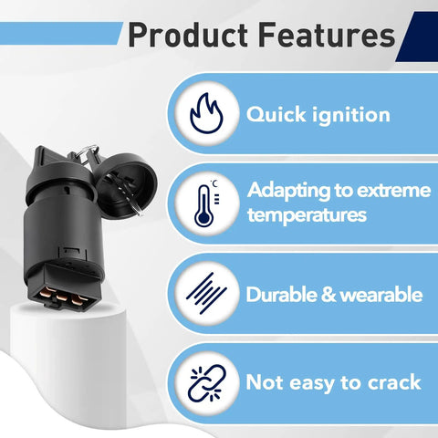 Universal Ignition Switch For Mini Excavators And Cape Generators, features include quick ignition, temperature adaptability, durability.