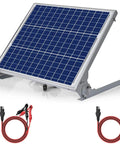 12V 50W Solar Battery Charger And Maintainer With Ultra Smart MPPT Controller, Waterproof Kit, Adjustable Mount Bracket