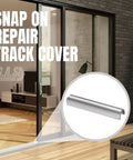 Snap On One Quarter Inch Stainless Steel Sliding Glass Door Track Cover Repair For Patio Doors Replacement Track Cover To Fix Worn Tracks And No More Sticking Doors And Get Smooth Gliding 6 Feet Long