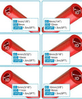 Ultimate Automotive Silicone Vacuum Tubing Kit With 184 Piece Set For DIY Car Projects, six inner diameter options shown.
