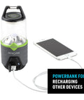 Rechargeable Lantern 314 Lumens With Fast USB Charge In 3 Hours used as power bank for smartphone charging