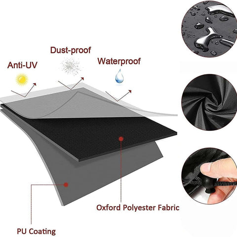 Built To Last Heavy Duty Outdoor Table Cover With UV Protection And Waterproof Weatherproof Shield 90.55 Inch size durability features