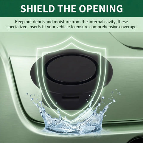 20 Pack Car Bumper Radar Hole Plugs Cover for 25 26mm Sensor Holes shown sealing a hole from water