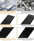 Tough As Nails 2 Pack Stainless Steel Door Push Plates 11.5 By 3 Inch Slick Black Kick Shield with mounting holes.
