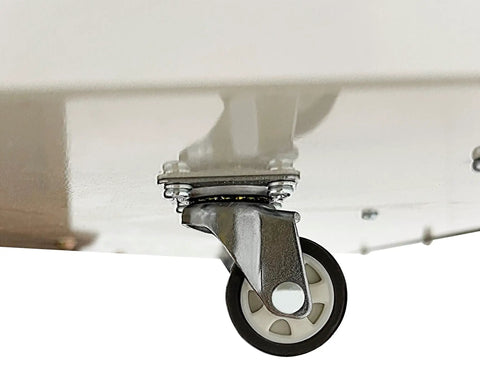 Versatile 1025 CFM Air Filtration System With Remote 3 Speed Portable On Wheels Or Ceiling Hanging caster wheel detail