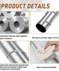 Two Pack 4 Inch Round Spiral Air Ducts, 45 Inch Long Threaded Metal Ducts, Galvanized Steel Dryer Vent Hose Extension details