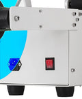 Mt 50 Semi Automatic Bottle Labeling Machine With Electrical Adhesive Printer close-up of control panel and label roll holder.