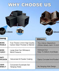 Heavy Duty 4x4 Pergola Bracket Kit With 4 Way Right Angle Elevated Wood Stand Do It Yourself Hardware Set For Outdoor Beams