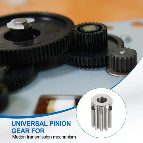 2 Pack 1 Mod 10T Pinion Gear 5mm Bore 304 Stainless Steel 20 Degree Pressure Angle For RC Cars Trucks Spur Gear