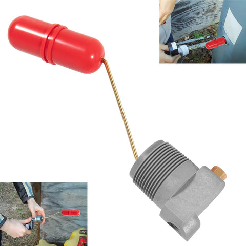 Deep Well Water Tank Air Volume Control Valve 1-1/4 In MNPT And 1/4 In PTF SAE with red float and connections