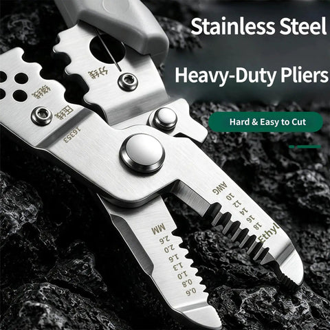 Top Rated Wire Stripper Pliers Manual Hand Tool For Electrical Repair Jobs With Textured Grip Handles Ensuring Secure Control During Wire Stripping And Cutting Tasks For Household Wiring Cleanup And Equipment Service Needs.