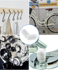 Collage of uses for 60Pcs Rubber End Caps Set for Bolts and Screws, Flexible Vinyl Thread Protectors, with clear cap detail.