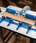Heavy Duty Table Saw Featherboard Kit With Extra Height And Precise Adjustment For Tall Workpieces Includes Two Featherboards Knobs And Risers