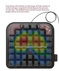 Electric inflatable wheelchair cushion showing air cells and top-mounted pump for pressure relief. Upgrade Your Ride With This Electric Inflatable Wheelchair Cushion That Kills Pressure Sores And Ulcers While You Sit All Day Long.
