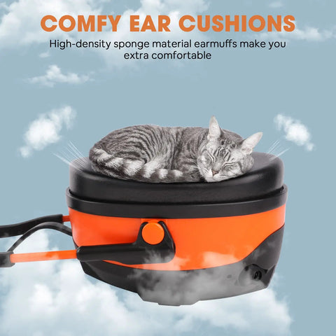 Bluetooth Hearing Protection Headphones With FM Radio 29dB NRR Noise Canceling Wireless Headset with comfy ear cushions