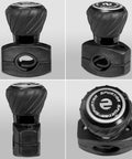 Universal Steering Wheel Knob Power Handle Spinner for Cars, Trucks, Forklifts, Tractors, Boats and Golf Carts, Black, four angles view