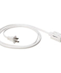 Six Foot Indoor Polarized Extension Cord Power Strip With Two Outlets, 13 Amps, 1625 Watts, 125 VAC, Standard Plug, White, Two Pack shown