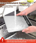 Dope Digital Kitchen Scale With USB Charging Or Battery Power, Waterproof Stainless Steel, 1g 0.05oz Precision under running water
