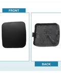 Front and back view of Front Tow Hook Cover Set For Toyota RAV4 2009 2010 2011 2012 Direct Fit Front Left And Right Bright Black Replacement