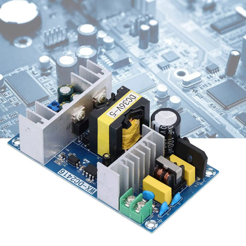 High Power Switching Power Module With Built In Power Supply For Civil And Industrial Control Systems Stable Output Double Sided PCB Design Industrial Grade Reliability Plug And Play Ready For Smooth Automation Projects, blue PCB with heatsinks