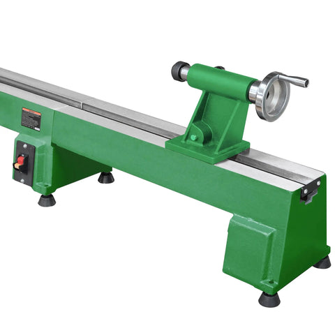 Green Extension Bed For Woodturning Lathe Upgrade For Harbor Freight Central Machinery 65345 10 By 18 Inch Lathe, extends to 1000mm