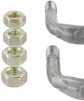 OE Replacement 1310 Series U Bolt Kit with nuts and washers for drivetrain upgrades, showing metal components and finish.