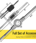 Image of 40 Piece Metric Tap And Die Set With Titanium Coated GCr15 Bearing Steel, T Handle Wrench, Gauge, and Screwdriver.