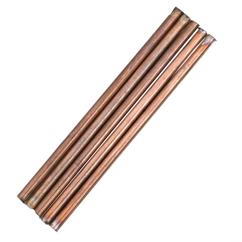Five Piece Dope 99.9 Percent Pure Copper Rods 4Mm Diameter 100Mm Length Solid Copper Round Bar For Lathe Machining Electrical And Industrial DIY Projects, side view