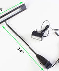 Two Pack Trade Show LED Lights for Popup Booth Backdrop Panels 19W Each 1300 Lumens 5300K with power supply shown