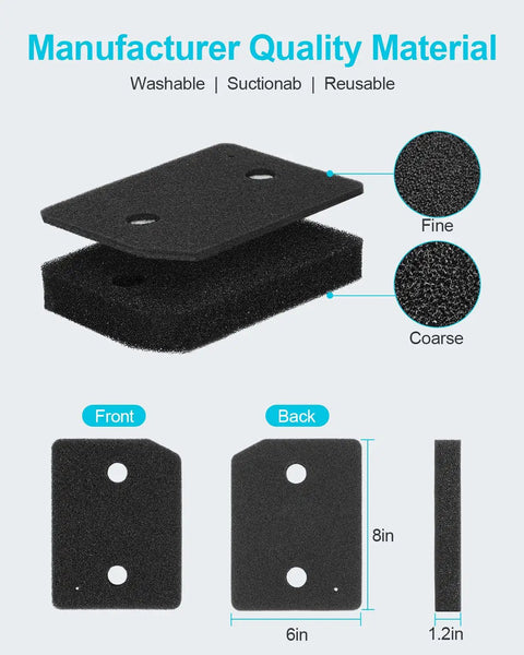 Must Have Plinth Filter Replacement For T1 Dryer 9164761 with dimensions and filter layers shown, 8x6x1.2 inches