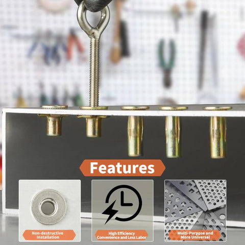 Badass Heavy Duty Multi Grip Rivet Nut Installer Kit showcasing stainless insert nuts and features for non-destructive installation.