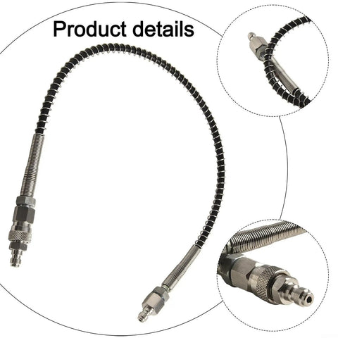 Killer High Pressure Air Hose For Hpa Fill Station 4500 Psi Adapter Quick Connect Male Female Steel Copper Fittings Anti Kink Spring Design Charge Scuba Paintball Tanks Solid Build No Leak Failures Totally Rad Setup Super Easy Win Money Maker Banger. 20 inch hose with spring guards and quick-connect fittings