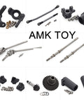 AR44 Front And Rear Nylon Axle Set with Metal Gear for 1/10 RC Crawler parts layout