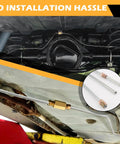 Rear Brake Line Kit Three Sixteenth Inch Steel Sixteen Inch With Inverted Dual Connectors And Two Fittings installed under vehicle
