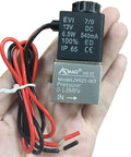 12V DC Aluminum Solenoid Valve For Air And CO2 Compressors, 1 Eighth Inch NPT, 2 Way Normally Open held in hand