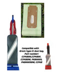 12 Pack Green Beefed Up Replacement Vacuum Bags For XL Upright Vacuums, Fits All XL Series Models, Easy Snap In Display