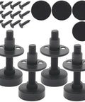 4 Pack Heavy-Duty Furniture Leveling Feet 3/8-16 UNC Thread Adjustable Leg Levelers Steel Stabilizers With 12 Screws And Felt Pads