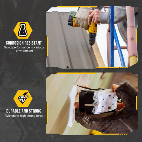 Worker using M3 0.5x8 Pan Head Machine Screws Assortment Kit 300 Pieces Carbon Steel Phillips Bolts for construction