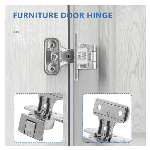 Rotating Concealed Cabinet Hinges 270 Degree Heavy Duty Zinc Alloy Door Hinge for Thickened Folding Furniture, close-up view