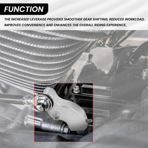 EZ Shift Neutral Gear Assist for Harley M8 Touring and Softail Bikes, Easy Mount Bracket, Aluminum, Smooth Shifts, Silver