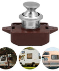 4 Pack RV Push Button Latches For Cabinet And Compartment Doors, Silent Operation With Noiseless Push Button Lock Mechanism