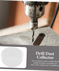 3 Pack Hole Saw Dust Collector Shields Clear Bubble Dome For Ceiling Drilling Makes Cleanup A Breeze Traps Drywall Waste With Zero Sweat And Keeps Your Garage Tidy While You Tackle Recessed Light Jobs, showing a drill with a bit.