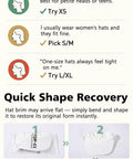 UPF 50 Plus Ponytail Baseball Cap For Women White Size Small Medium With Instant Dry Cooling Tech size and shape guide